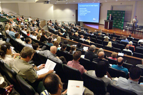 Keynote audience at the UT Dallas Project Management Symposium
