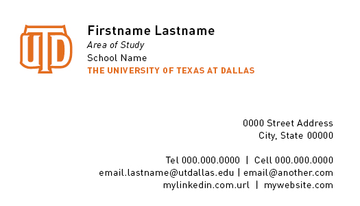 JSOM Graduate Student Business Card