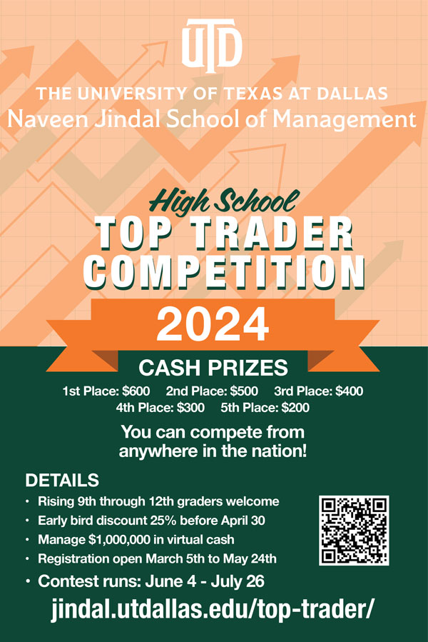 2024 High School Top Trader Competition flyer