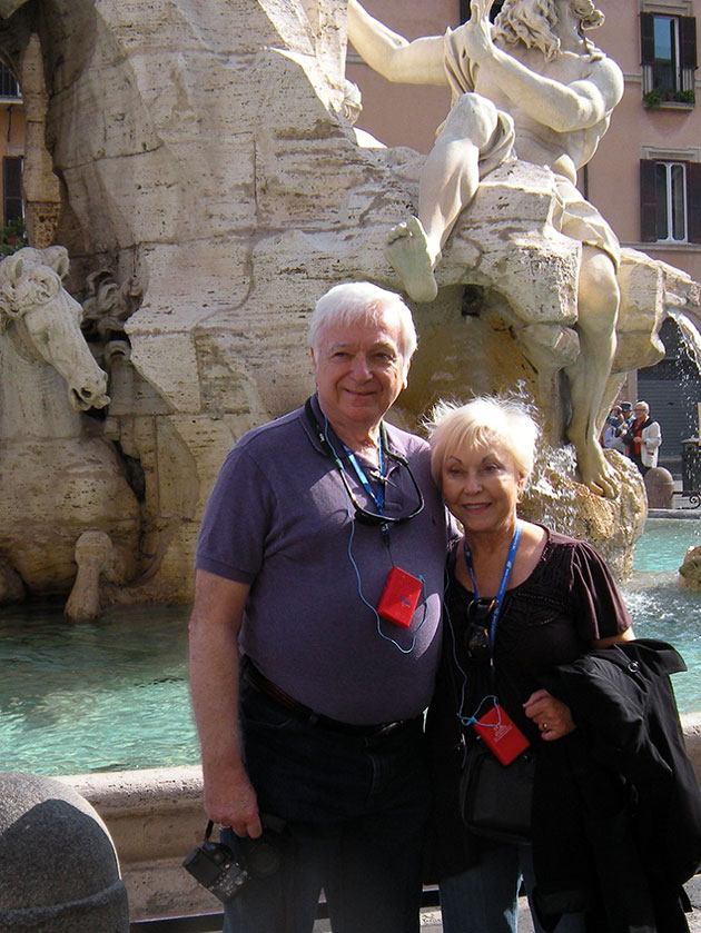 Trepanier and his wife, Elizabeth, enjoy traveling, including their trip to Rome.