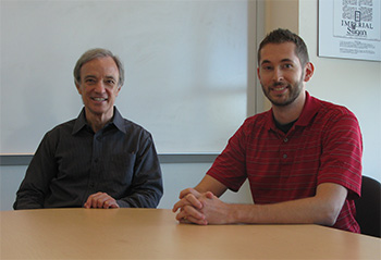 Finance faculty member Frank Anderson (left) and Joseph Pytcher