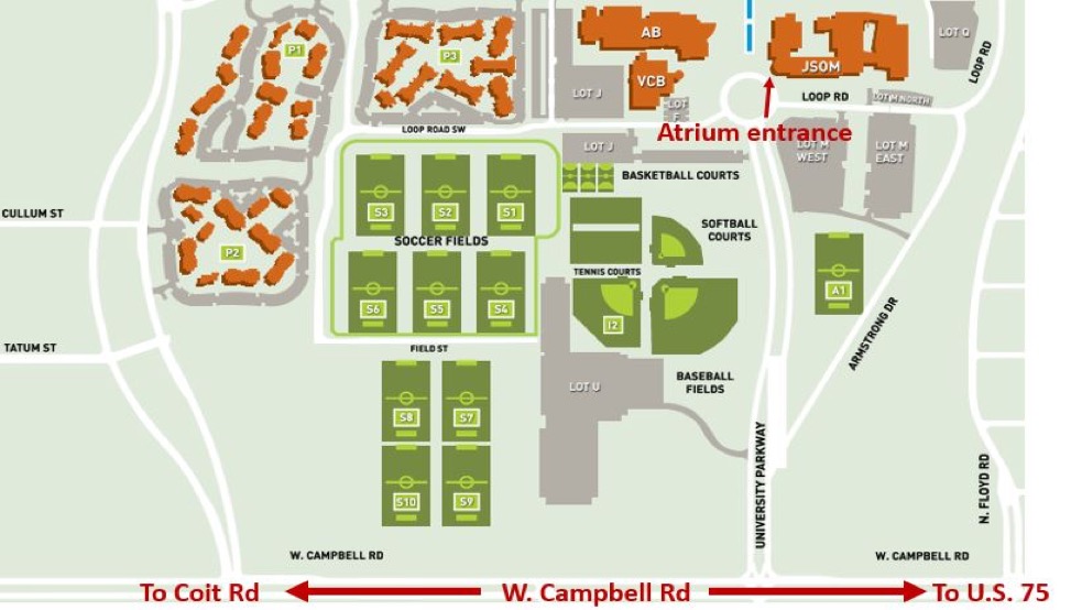 Link to UT Dallas Campus Map