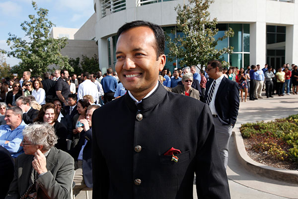 Naveen Jindal at the naming ceremony for the UT Dallas School of Management