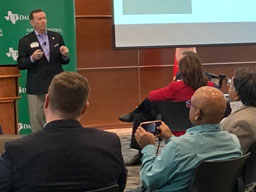 Ray Hemmig speaking at a Spring 2020 Real Estate Club event