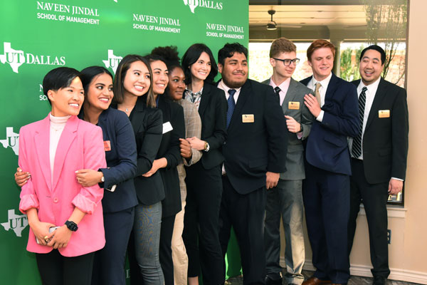 group of Professional Sales students at an awards ceremony event