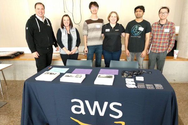 Jindal school students, career management staff and Amazon reps at a career event