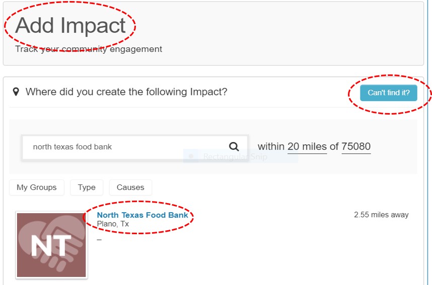Add impact Search