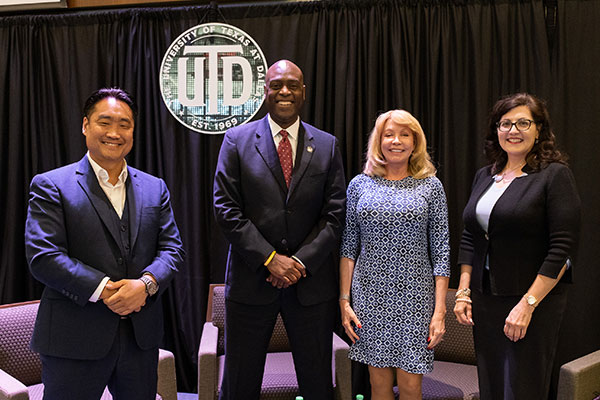 Governance and Cybersecurity Panel at the 19th Annual Corporate Conference - From L to R: Robert Kang , Miguel Clarke, Jana Monroe and Dawn Haghighi