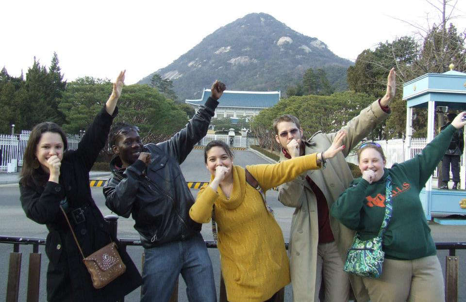 JSOM students whooshing in South Korea