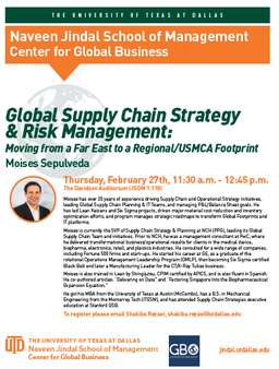 Global Supply Chain Strategy & Risk Management