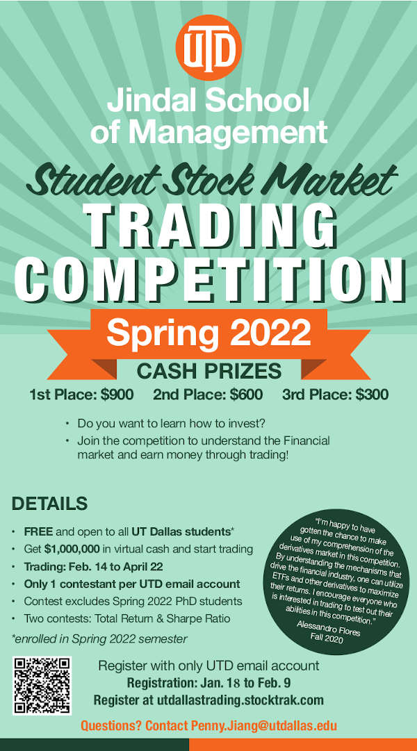 Spring 2022 Student Stock Market Trading Competition Flyer