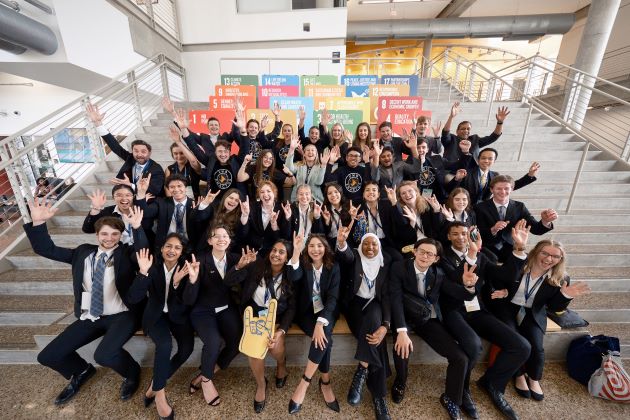 Enactus Student Leaders showing their commitment to the UN Sustainable Development Goals (UN SDGs) at the 2023 US Expo