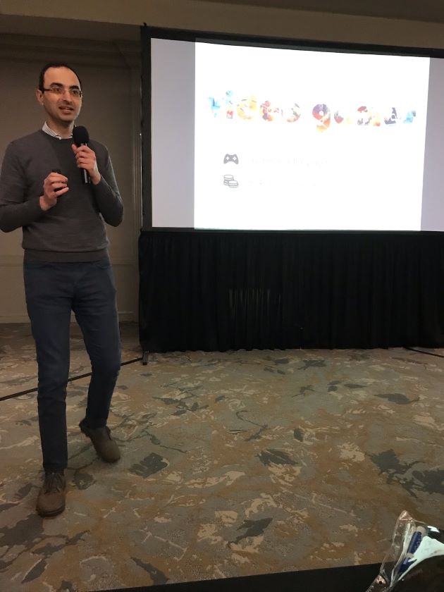 Photo of Mushegh Harutyunyan presenting at the 18th Annual Frank M. Bass Frontiers of Research in Marketing Science (FORMS) Conference at the Naveen Jindal School of Management